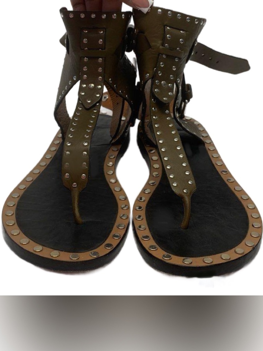 Isabel Marant Brown Women's Flat Sandals Size 41